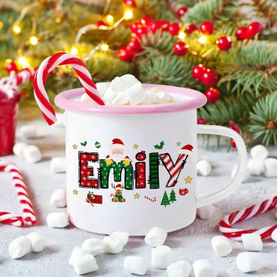 personalized enamel mug