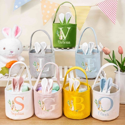 Easter egg basket  with name