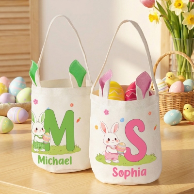 Happy Easter Egg Hunt Basket Bucket