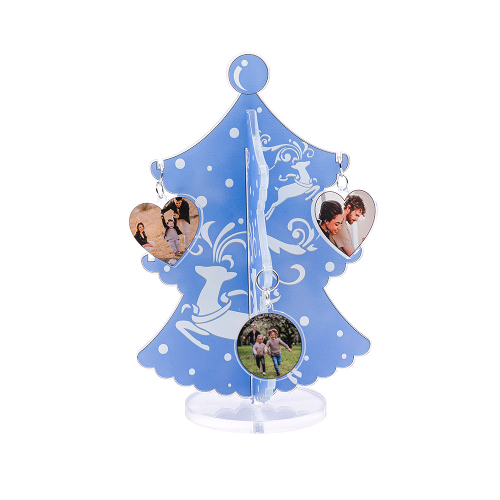 Christmas Tree Family Ornaments with Custom Photo