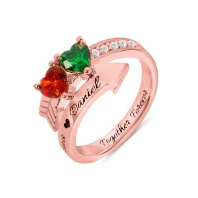 Personalized Cupid's Arrow Ring