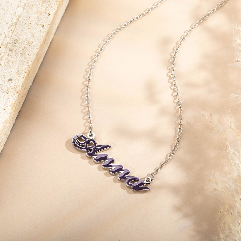 Name Necklace in Color