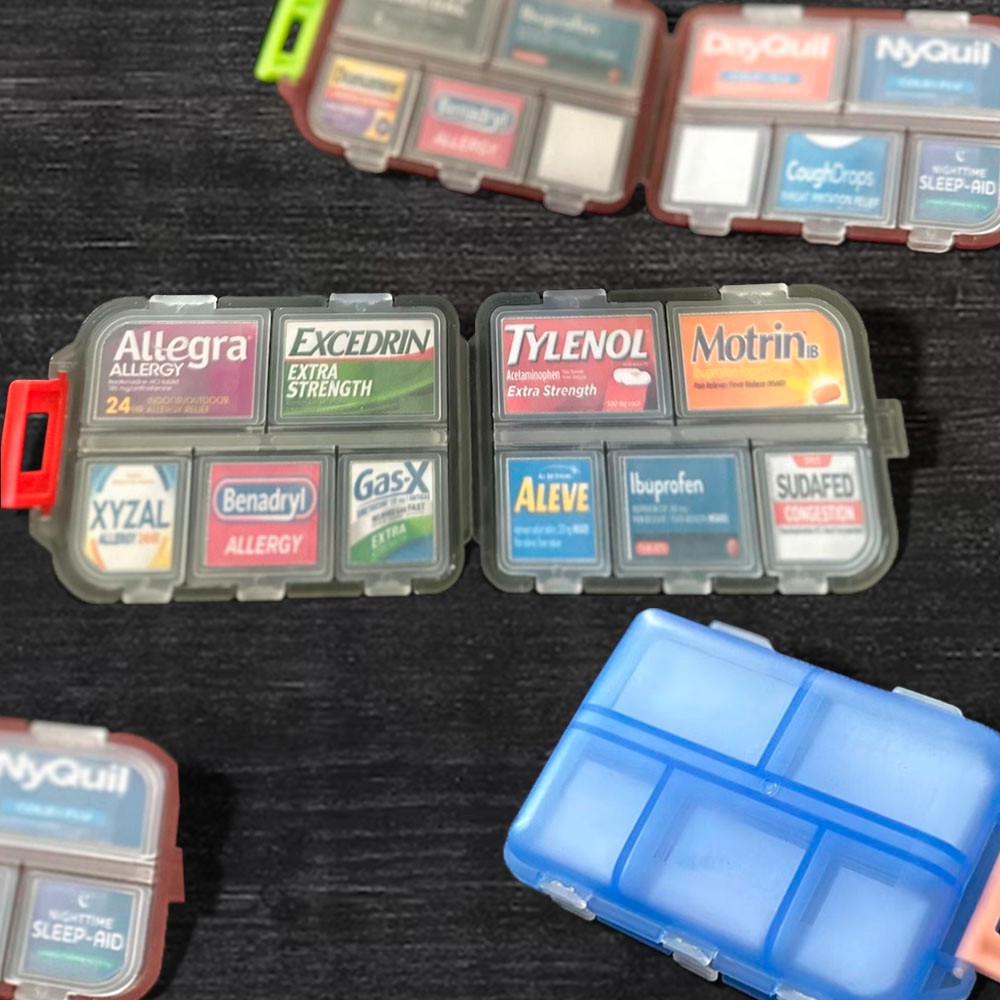 Pocket Pharmacy with Medicine Labels, Micro Pharmacy, Travel Pill