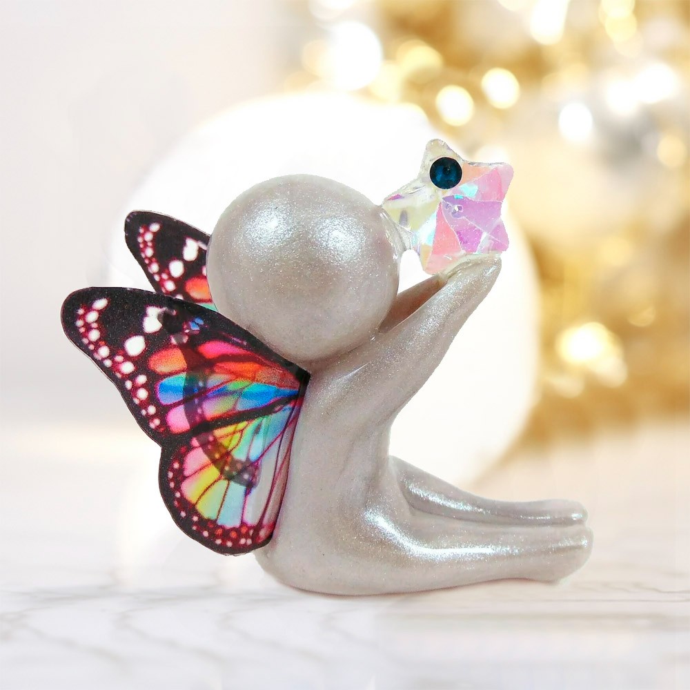 Sleeping Baby Memorial Sculpture with Butterfly or Angel Wings