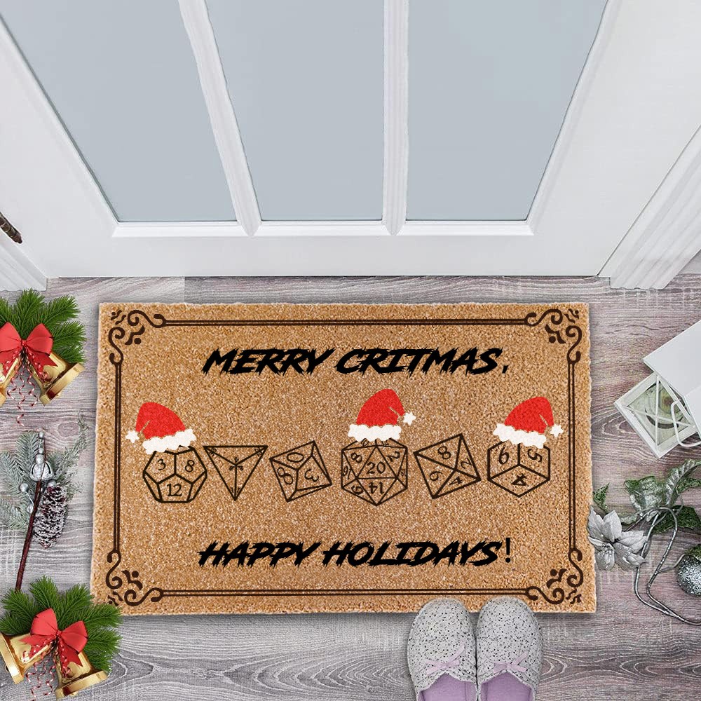 DND Christmas Doormat - MERRY CRITMAS！