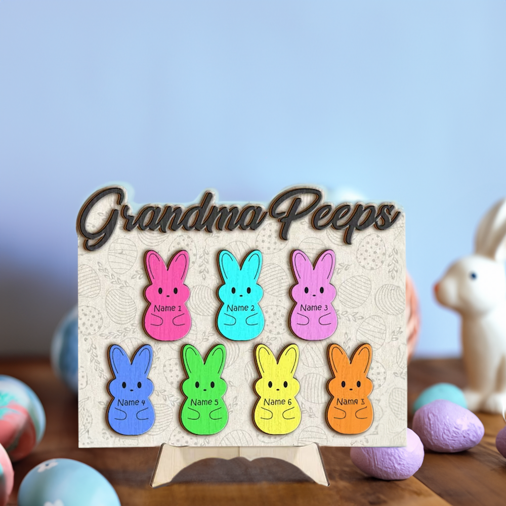 Signe de famille de lapin de Pâques