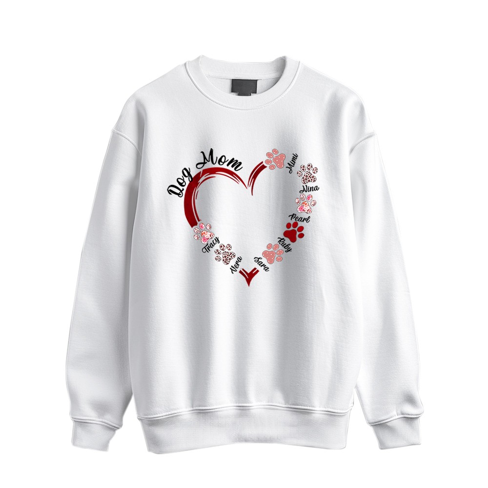 Gepersonaliseerde naam oma hart shirt, aangepaste oma &amp; kleinkinderen naam shirt, Nana Crewneck T-shirt/sweater, cadeau voor oma/moeder