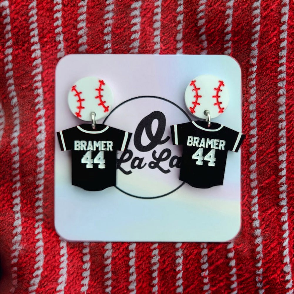 baseball earrings