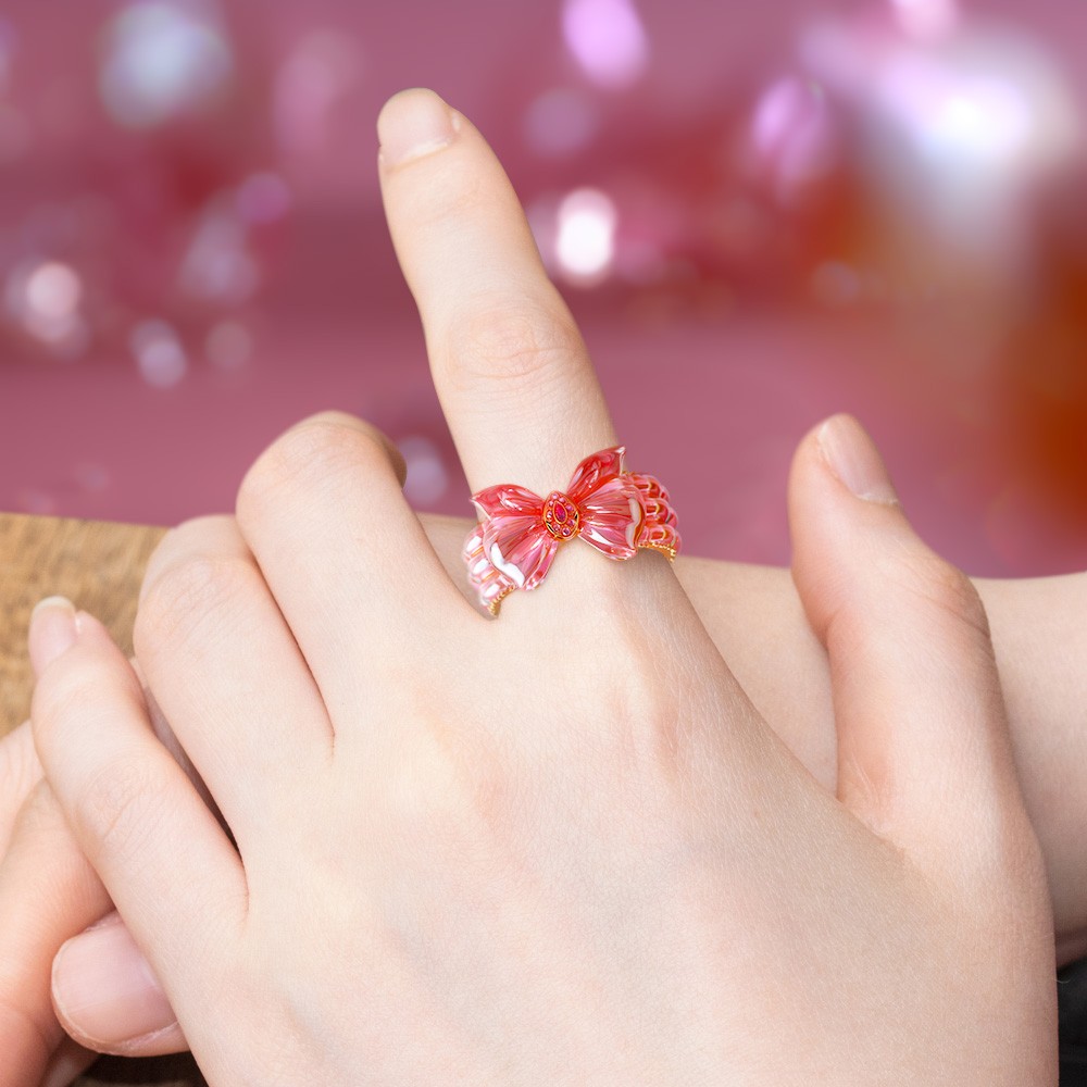 Special Pink Coquette Bow Ring for Girls, Perfect Gift for Her