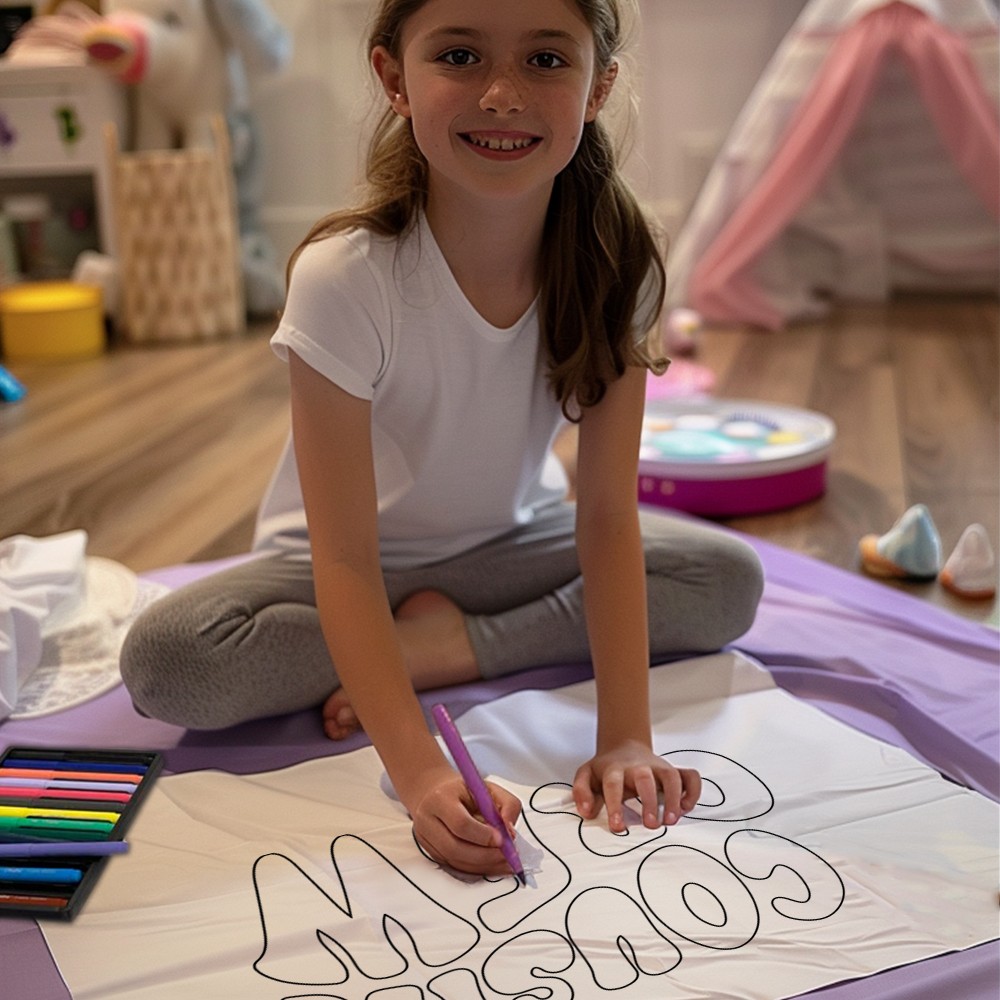 DIY Personalized Cousin Crew Pillowcase, Made for You to Color and Customize with Names, Perfect Family Party Gift