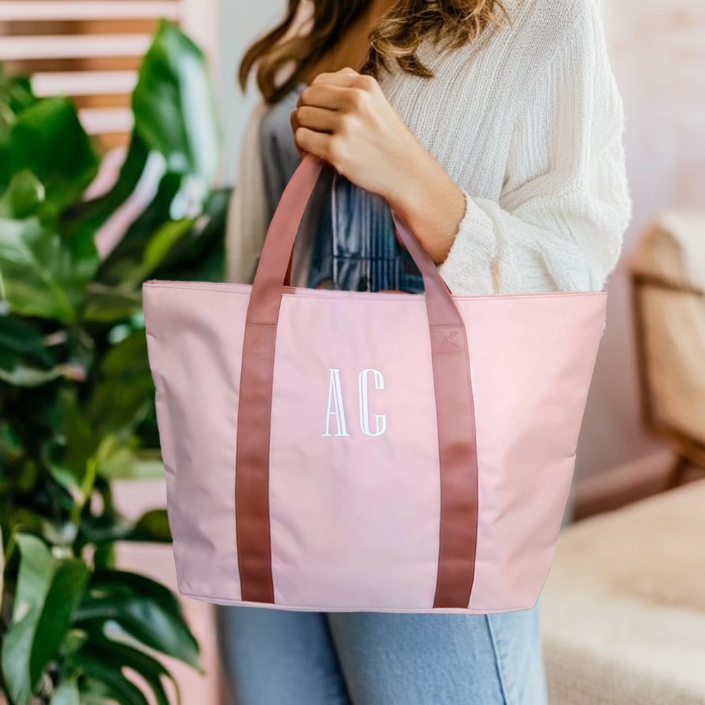 Color Block Name Boat Tote