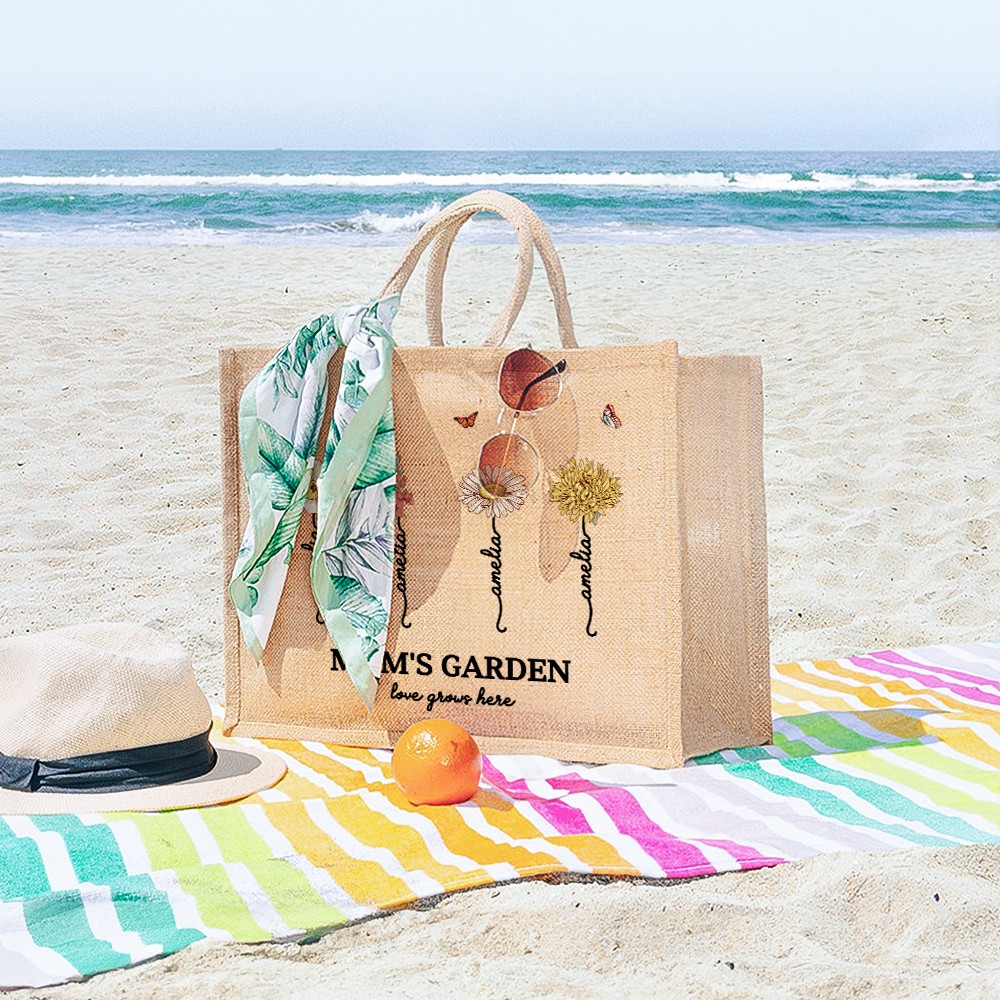 Burlap tote bag