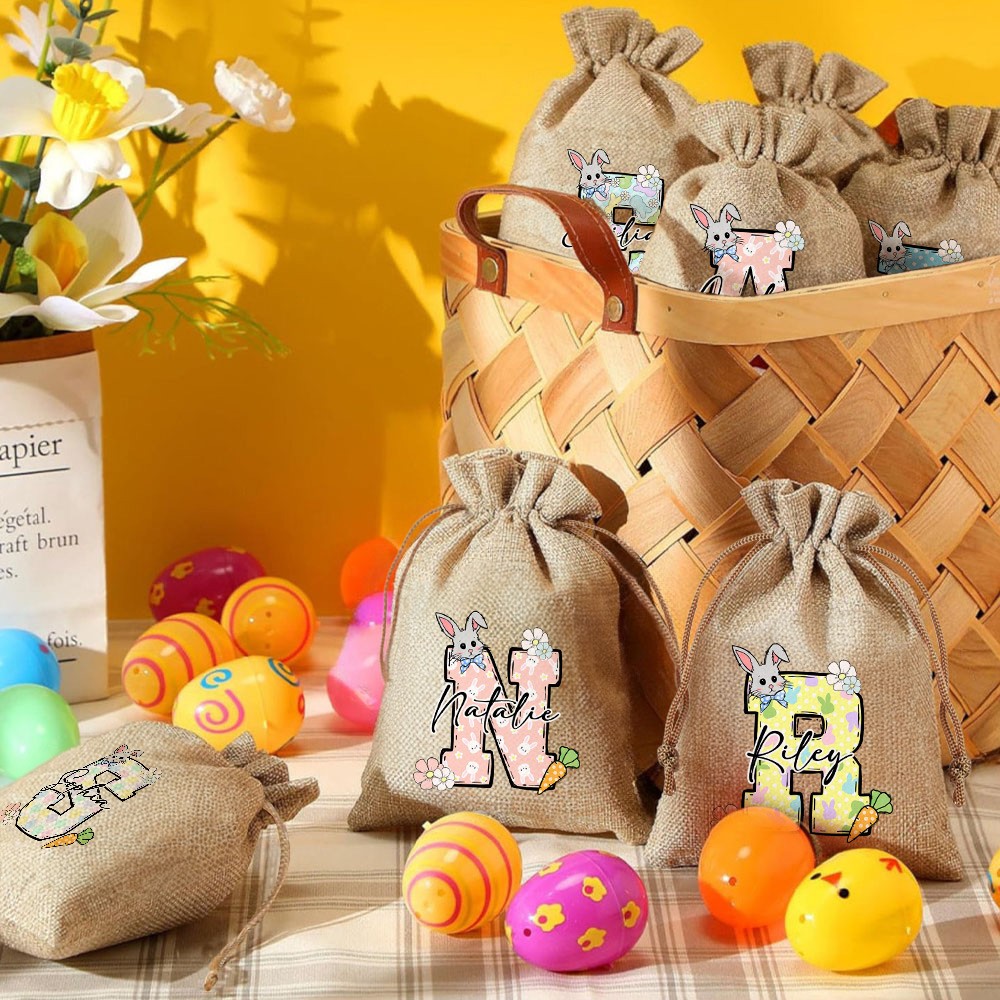 Burlap Easter Bags