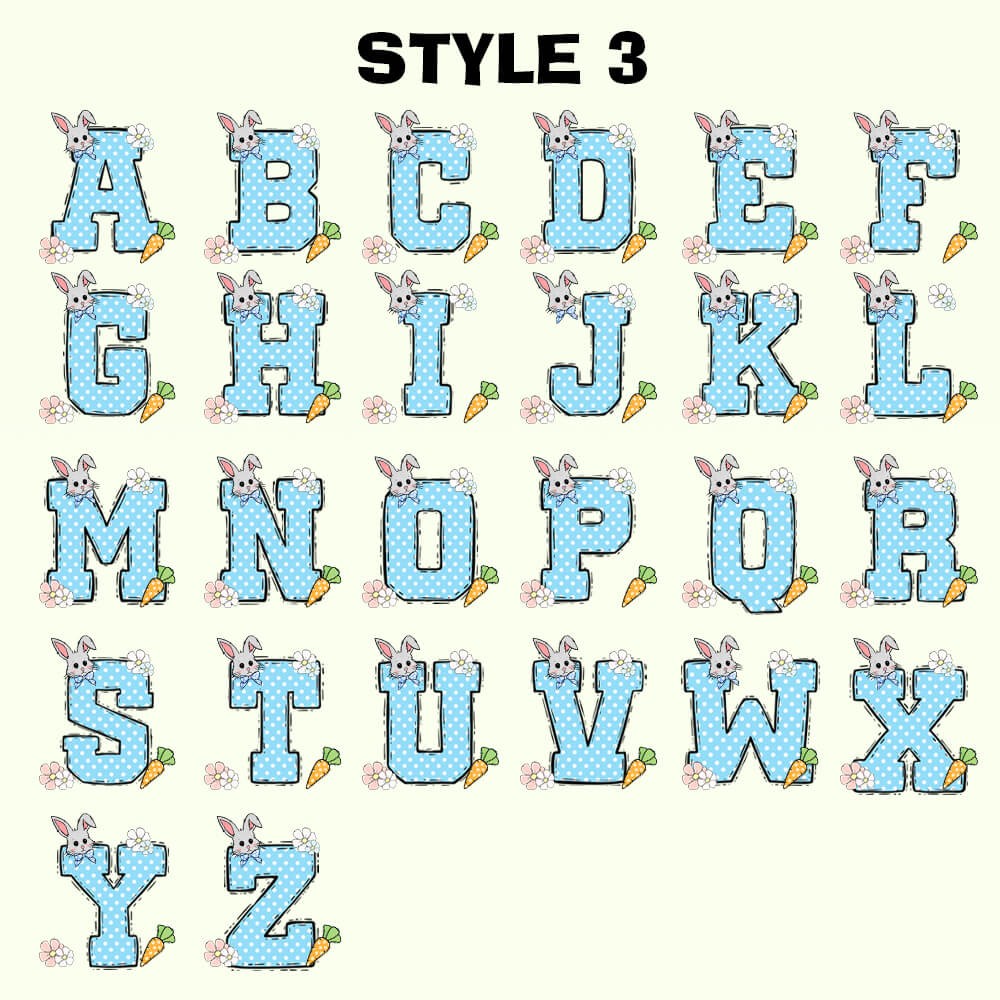 Easter T-Shirt With Alphabet