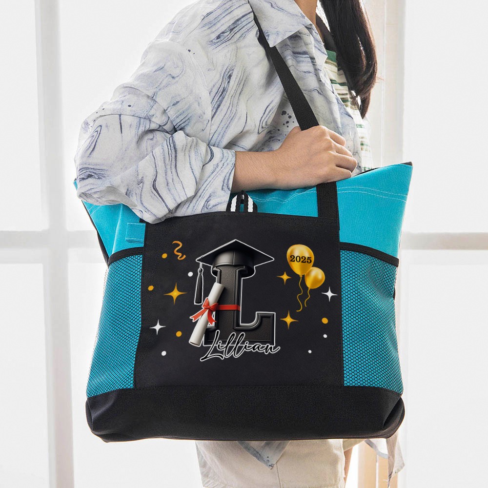 Tote bag with alphabet