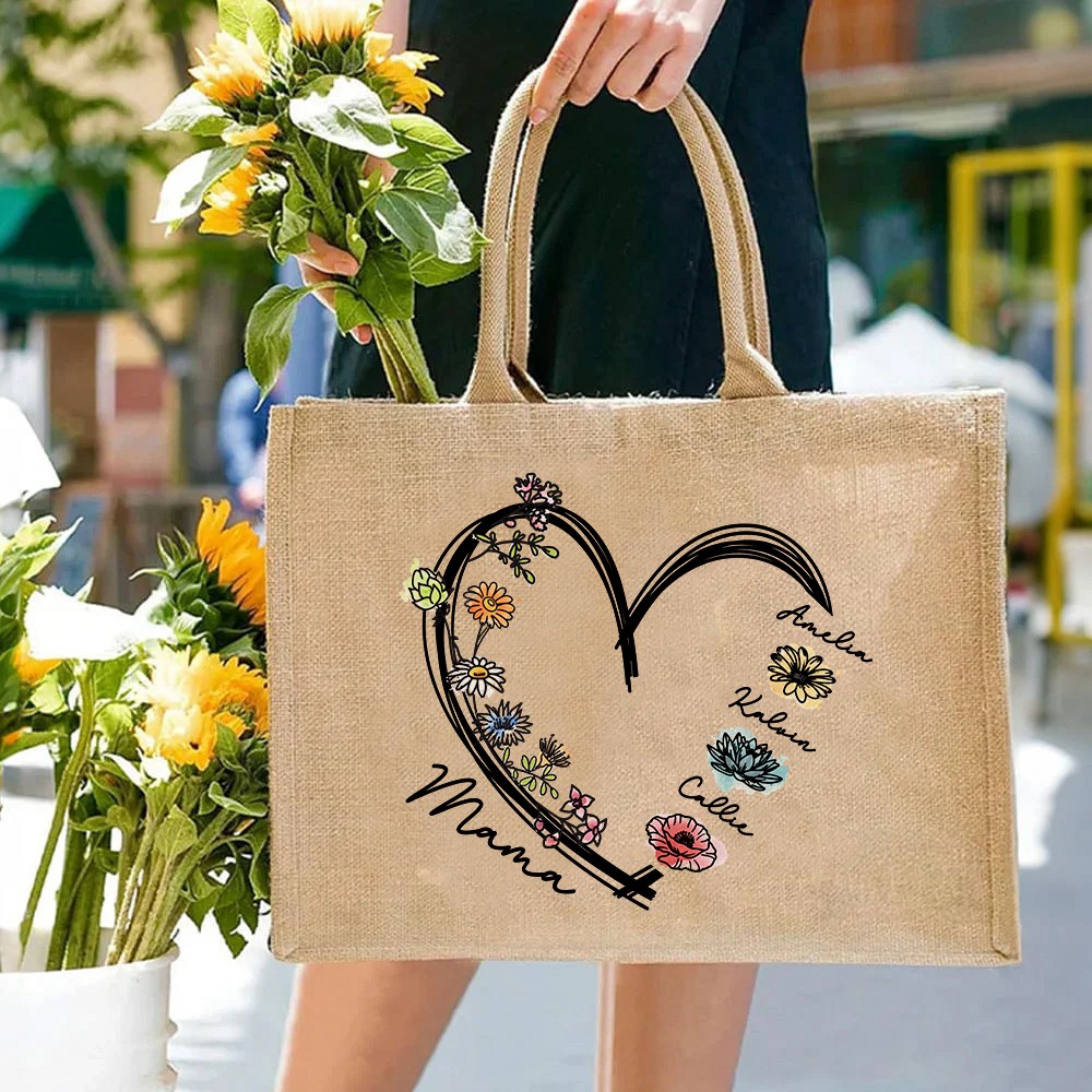 Jute bag with name