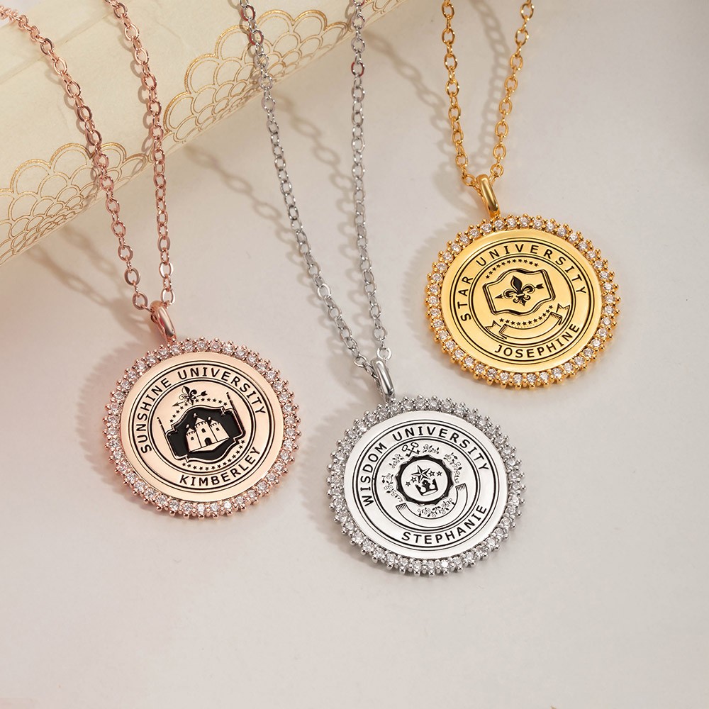school logo necklace
