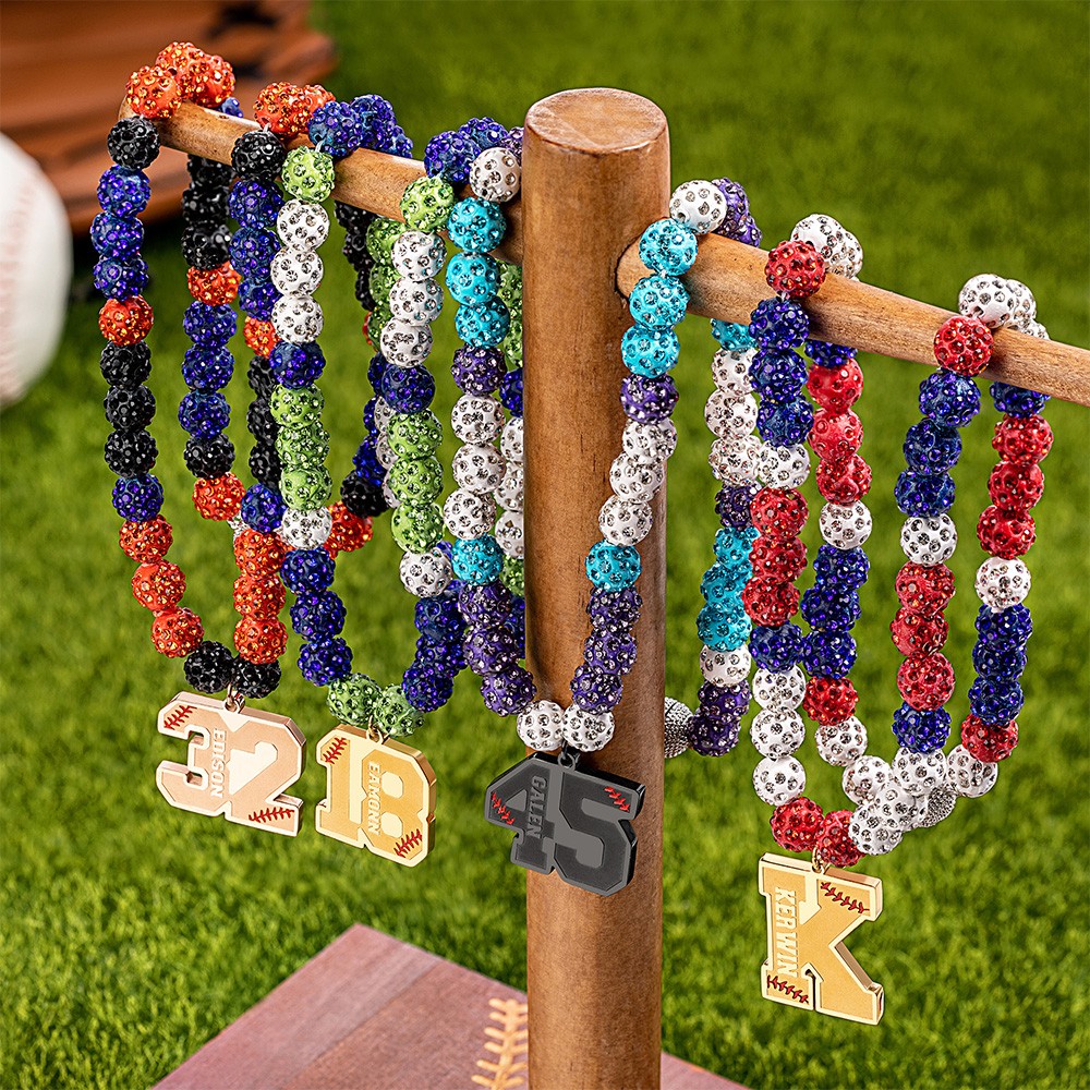 Sports Rhinestone Beaded Necklace