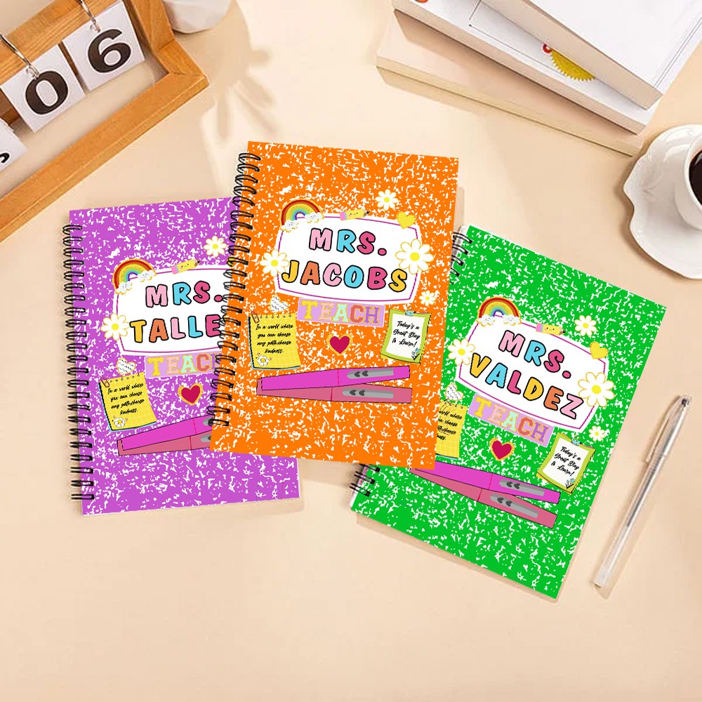 A5 notebook with name