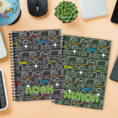 A5 notebook with name