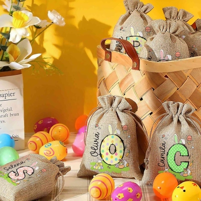 Burlap Easter Bags