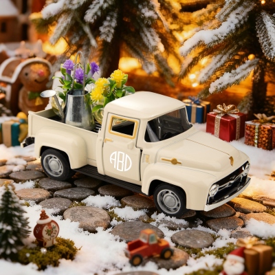 Vintage Farm Truck Decor with Christmas Tree Farmhouse Trucks