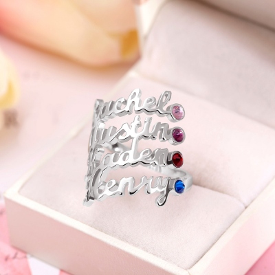 customized name ring for women 	