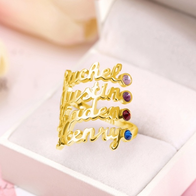 customized name ring for women 	