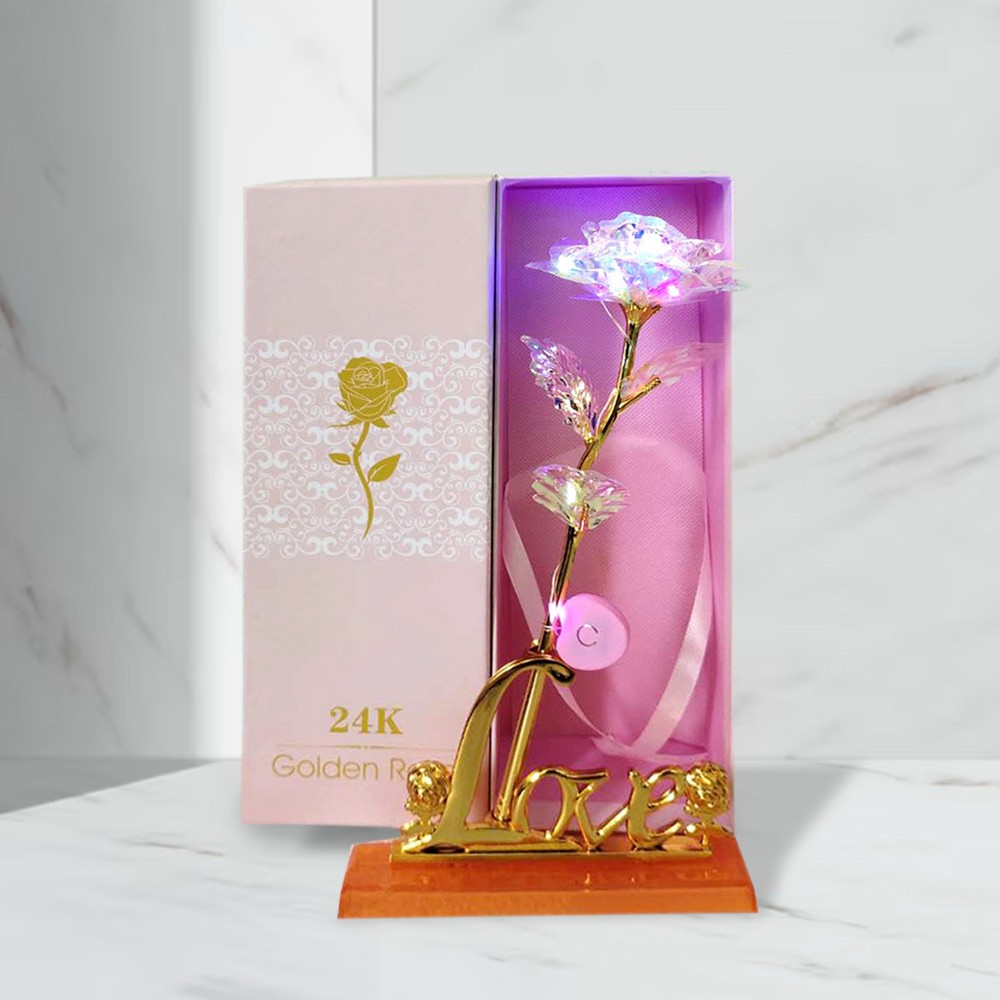 Galaxy Rose For Her, Light Up Rose Flowers, Artificial Flower Rose Gift