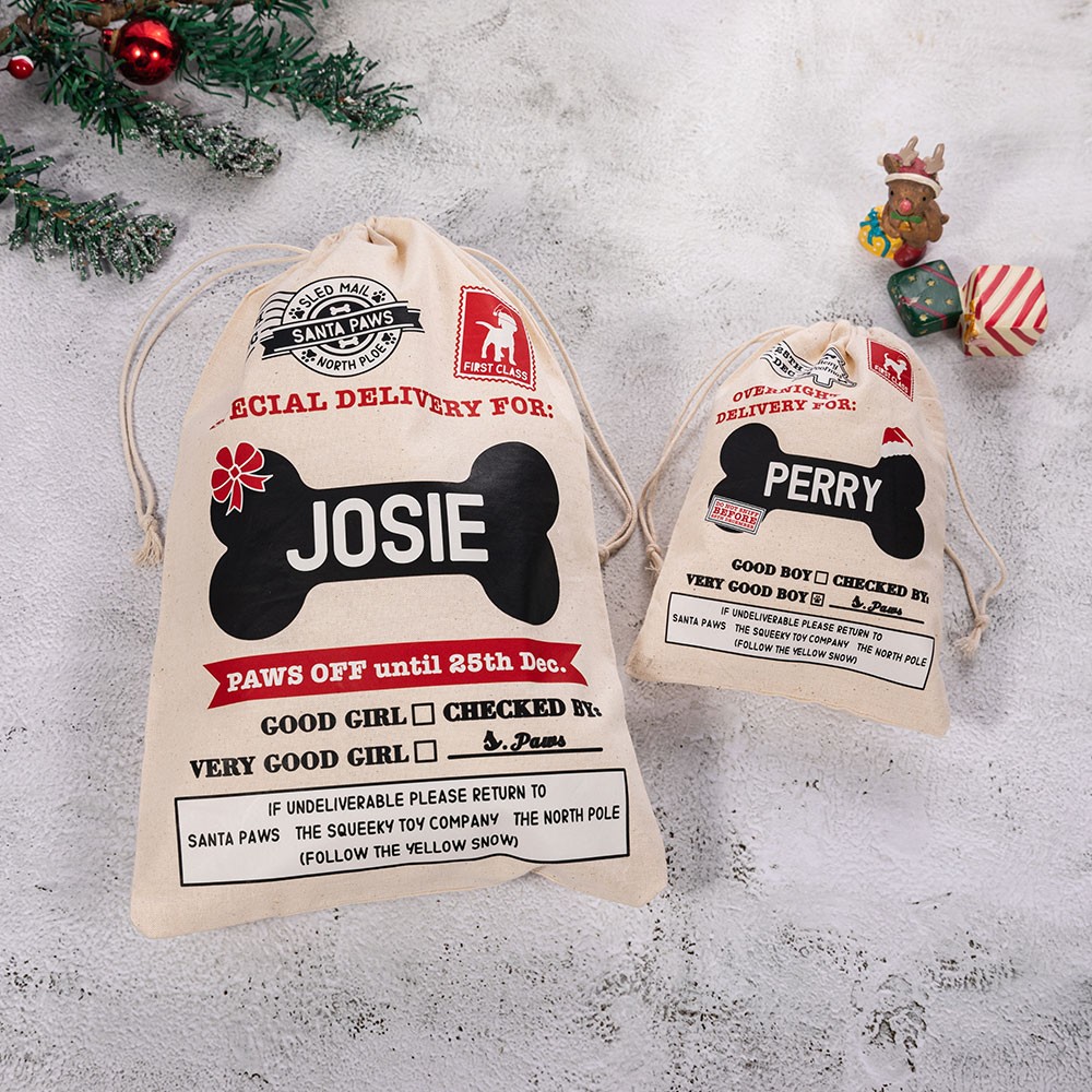 dog santa sack