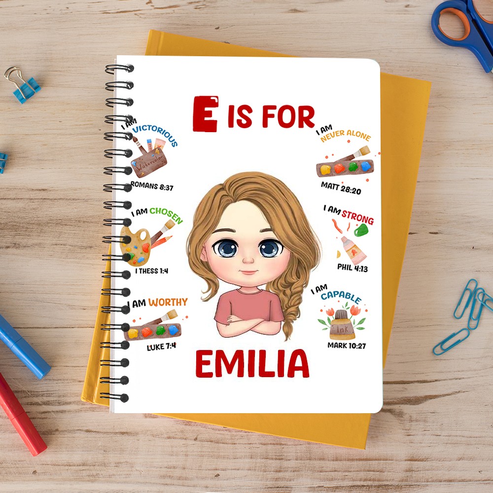 A5 notebook with name