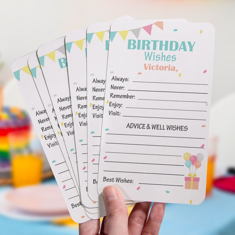 Custom Birthday Wishes Cards, Set of 15pcs, Greeting Cards for Birthday Parties, Birthday Party Decorations, Birthday Gifts, Gifts for Birthday Celebrations