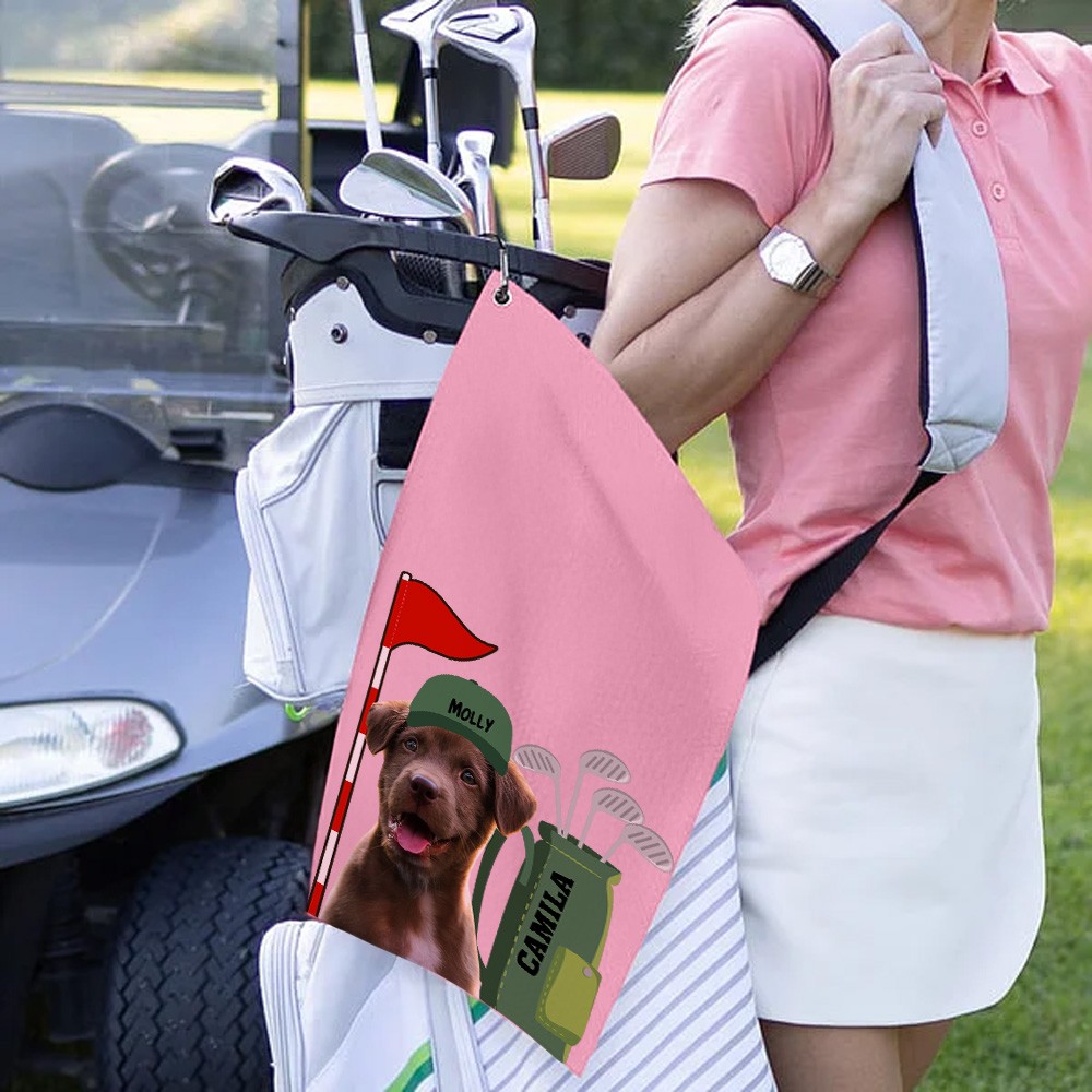 personalized photo golf towel