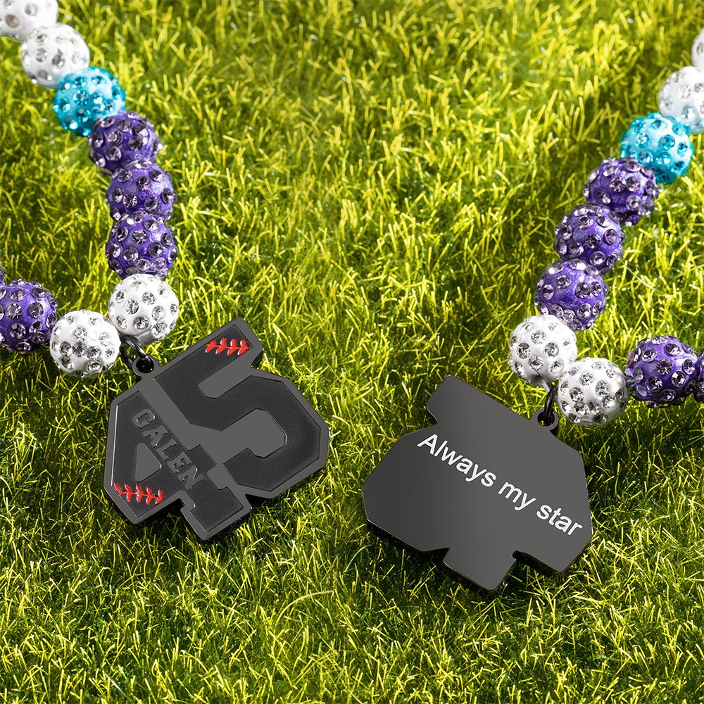 basketball necklace with number