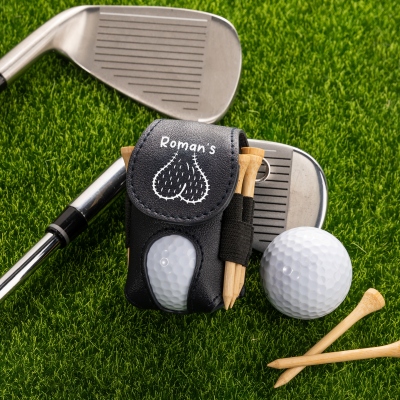 Leather Golf Ball Bag