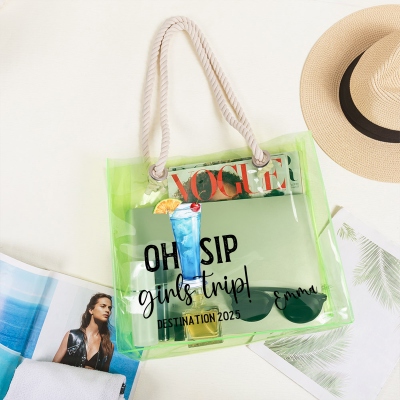 transparent tote bag