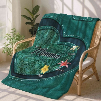 Birthflower blanket with name