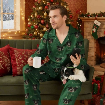 Family's Pajama with pet photo