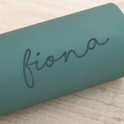 Personalized Glass Tumbler with Straw