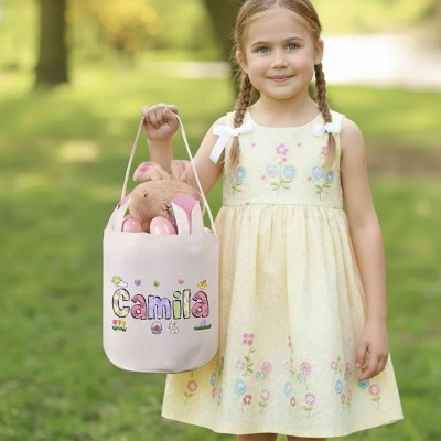 Easter egg basket  with name