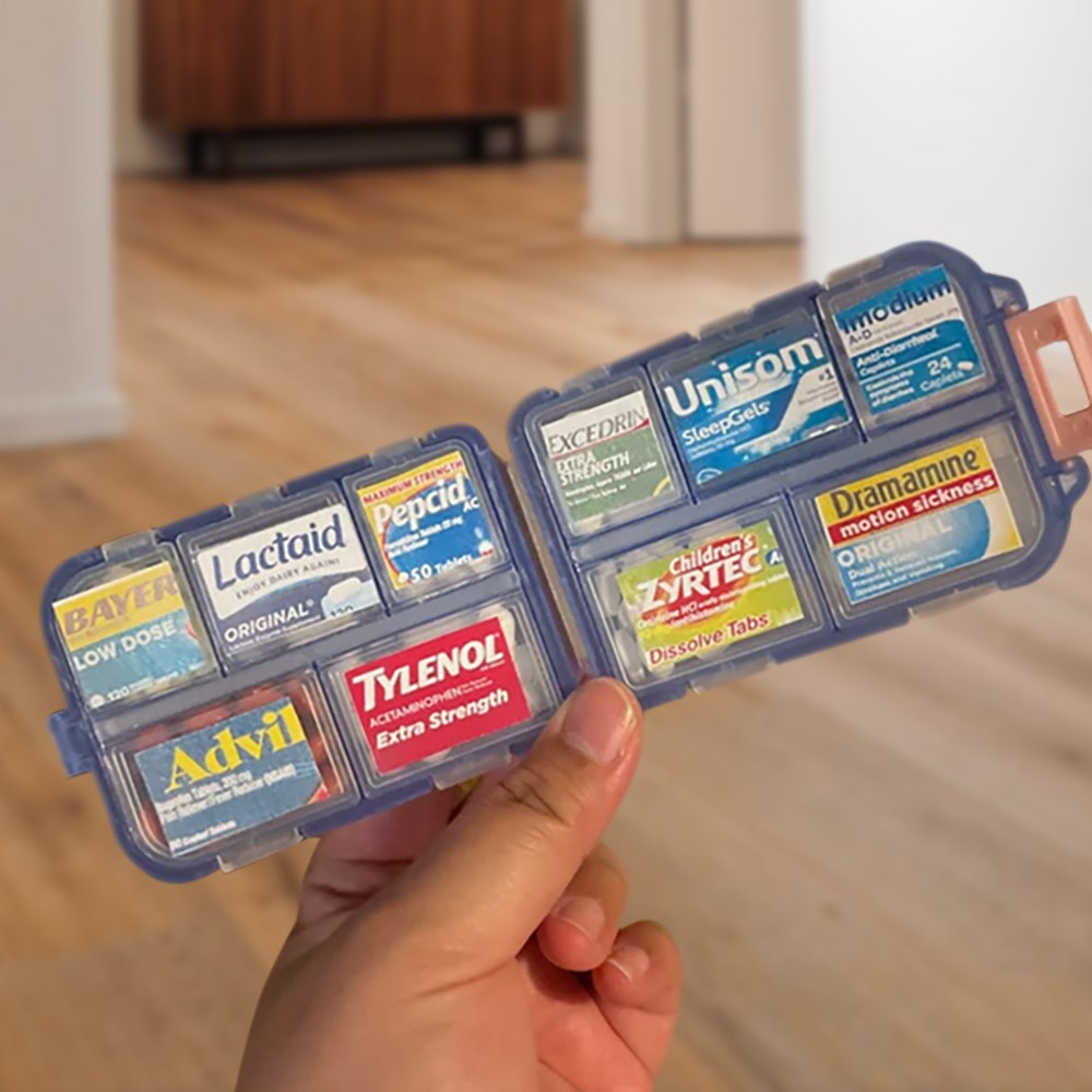 Pocket Pharmacy with Medicine Labels, Micro Pharmacy, Travel Pill