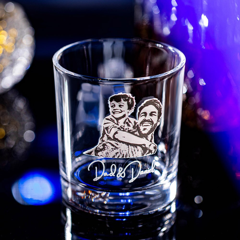 Verre à Whisky Personnalisé Pour Papa - Message Et Prénom Gravés - Cadeau Anniversaire 57 Ans - Fête Des Pères