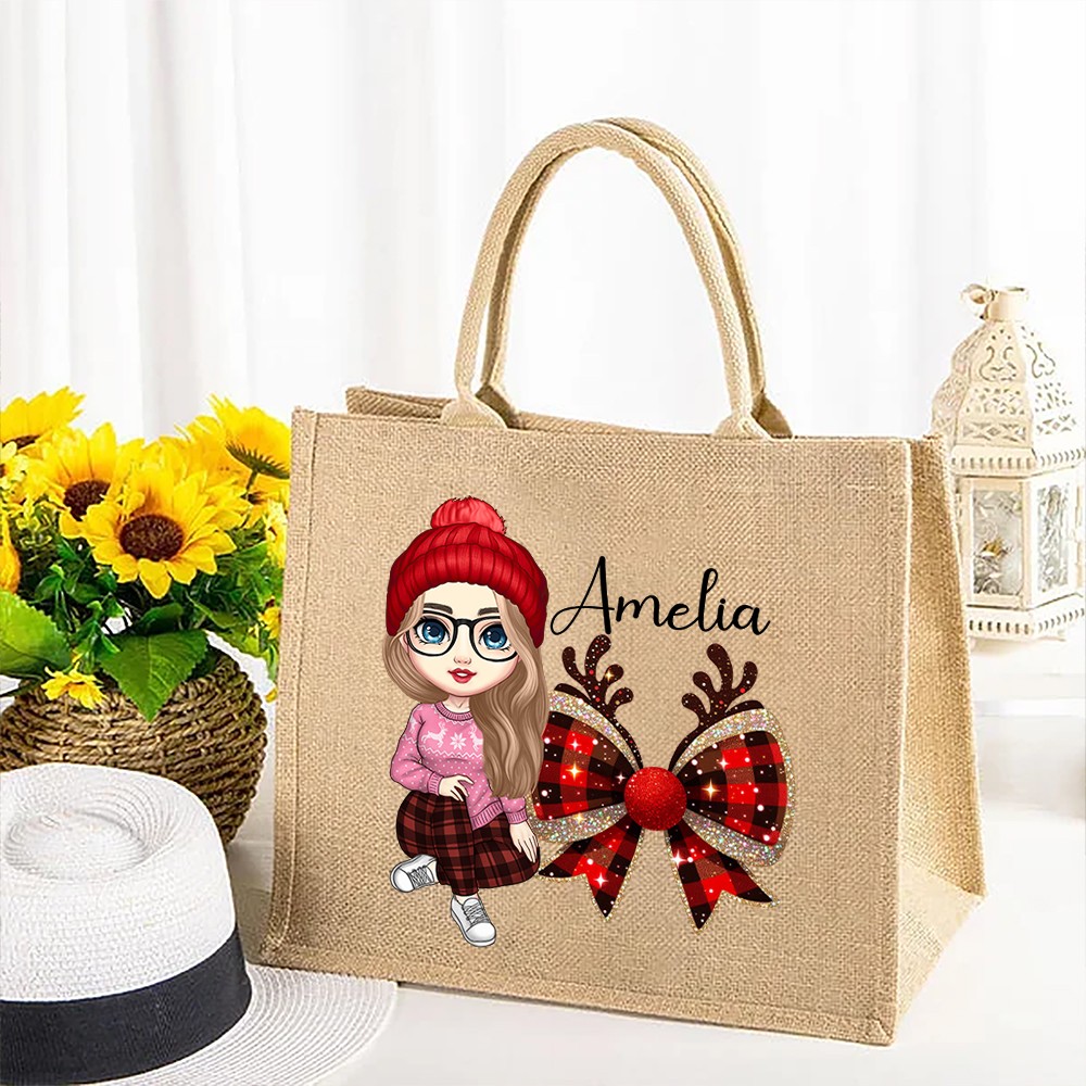 Custom Beach Tote Bag with Name