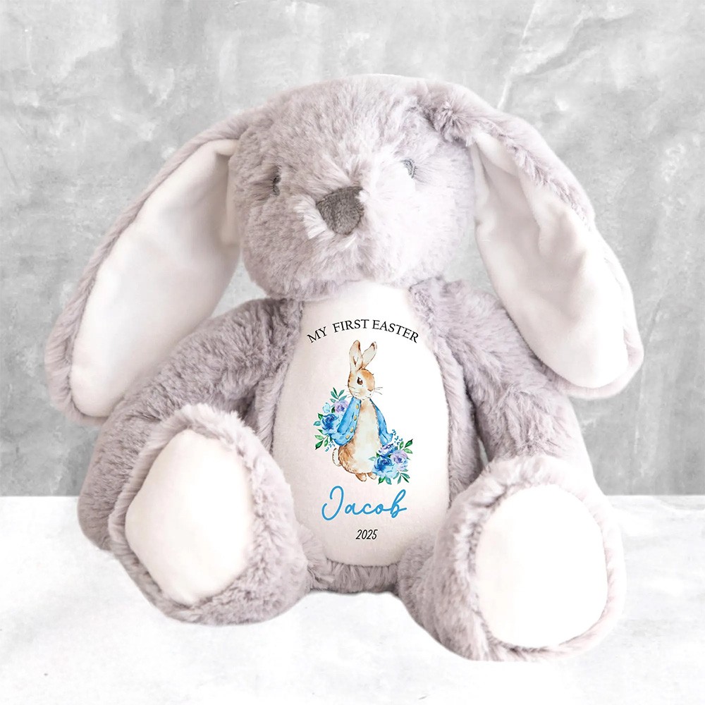 My First Easter Bunny Rabbit Soft Toy Gift - 1st Easter Gift For Baby - Personalised Easter Bunny - Easter Bunny For Child - Easter Keepsake