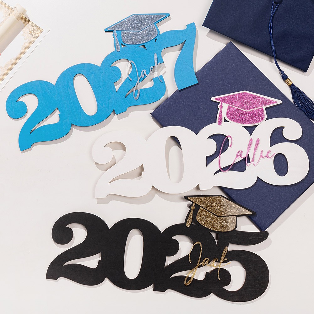 Personalized Graduation Decor Name Sign, Class of 2025 Grad Sign, Graduation Party Centerpiece, Grad Photo Prop, Graduation Gift for Student/Friend