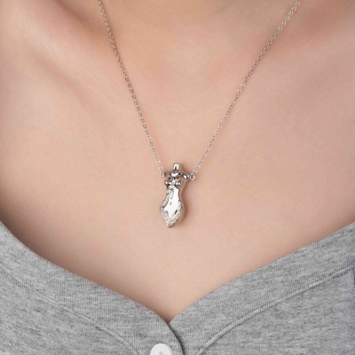 Sterling Silver Human Body Sculpture Pendant – Minimalist Artistic Figure Necklace for Men and Women, Unique Gift for Art Lovers