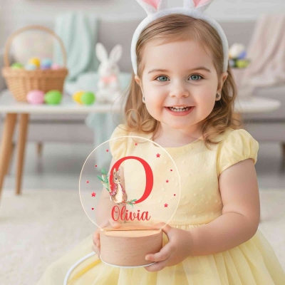 Night Light with Wooden Base