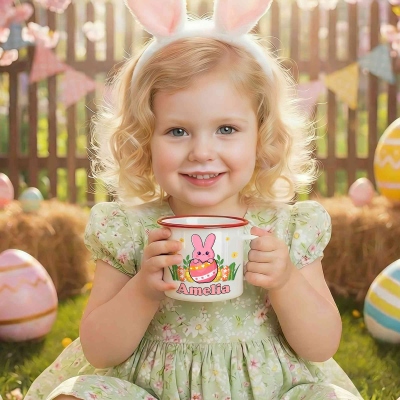 easter enamel mug