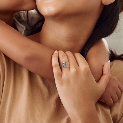 Heart Birthstone Ring