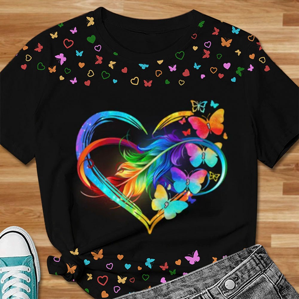 T-shirt famiglia stampata all-over unisex